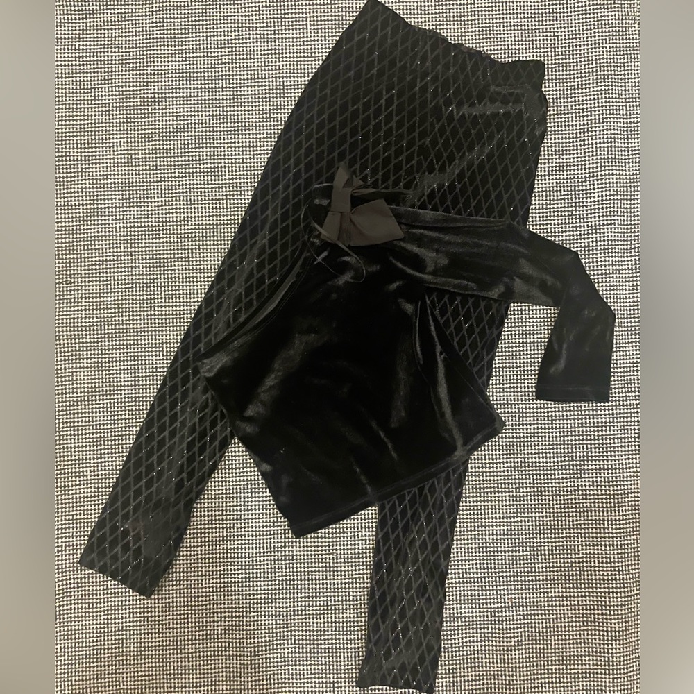 Zara kids Girls - Black Velvet Set of 2